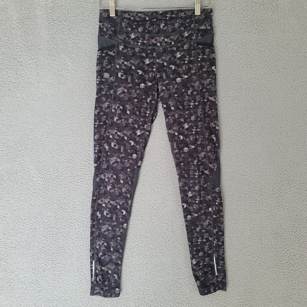 Athleta Leggings Womens Small Full Length Be Free Mesh Geometric Yoga 138462
